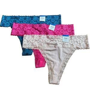 Set of 3 Jenni Thongs, XL